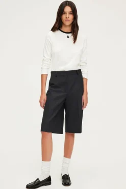 Pablo Bermuda en laine mélangée - NADINE Noir Flash Sale