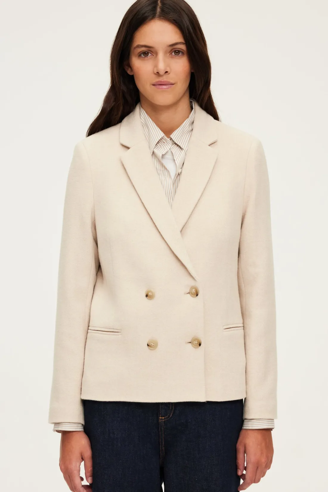 Pablo Blazer croisé écru - MAGALIE Naturel Hot
