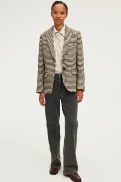 Pablo Blazer Pied de Poule - MARLOW Sable Fashion