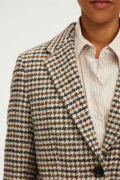 Pablo Blazer Pied de Poule - MARLOW Sable Fashion