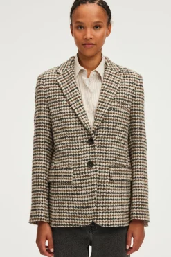 Pablo Blazer Pied de Poule - MARLOW Sable Fashion