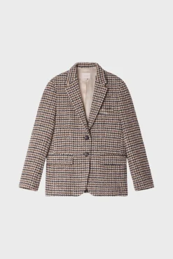 Pablo Blazer Pied de Poule - MARLOW Sable Fashion