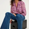 Pablo Blouse fluide imprimée – BERNADINE Fuchsia Discount