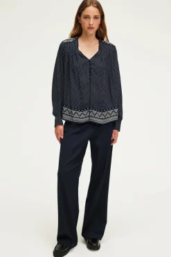 Pablo Blouse fluide imprimée - BELYS Marine Sale