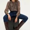 Pablo Blouse imprimé cachemire et lurex - BALBINE Marine Cheap