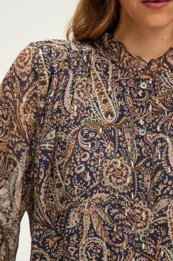 Pablo Blouse imprimé cachemire et lurex - BALBINE Marine Cheap