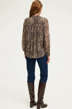 Pablo Blouse imprimé cachemire et lurex - BALBINE Marine Cheap