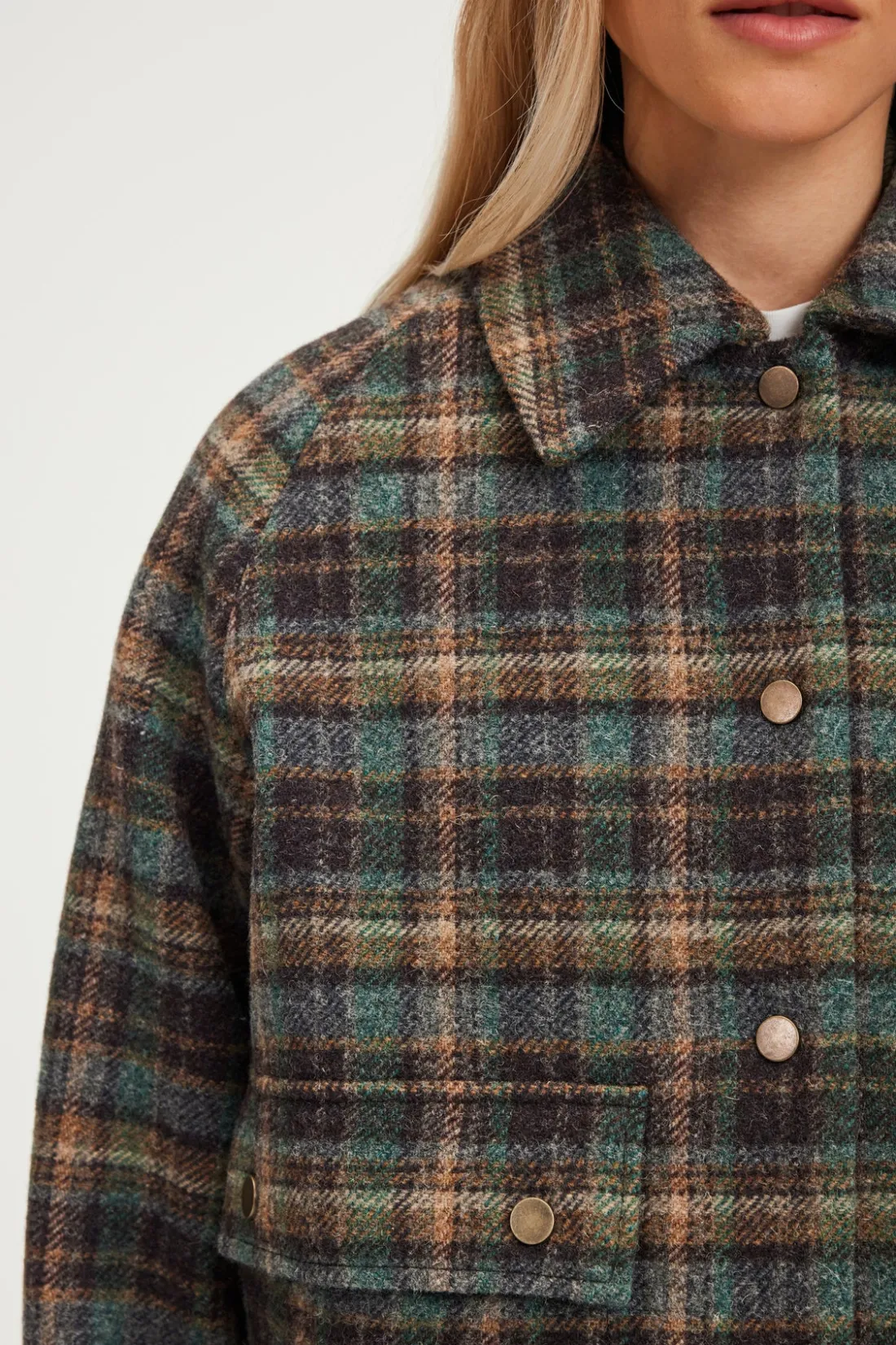 Pablo Blouson à carreaux en laine - MARELLE Caramel Online