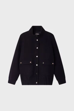 Pablo Blouson à col montant en laine - MATTEA Marine Clearance