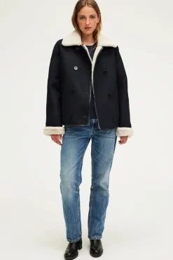 Pablo Blouson à fausse fourrure - LEANDRA Marine Sale