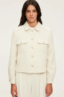 Pablo Blouson court en tweed - MARGUERITE Ecru Outlet