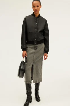 Pablo Blouson en cuir d'agneau - BESS Noir Shop