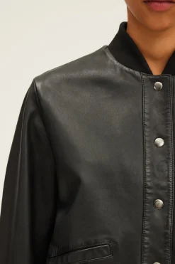 Pablo Blouson en cuir d'agneau - BESS Noir Shop