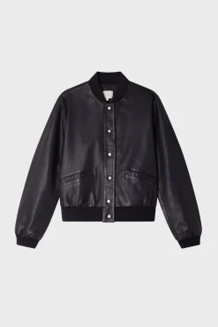 Pablo Blouson en cuir d'agneau - BESS Noir Shop