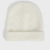 Pablo Bonnet à côtes Ecru Flash Sale