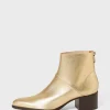 Pablo Boots dées à talon en cuir - AXEL Or Fashion