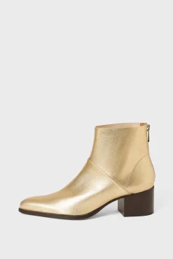 Pablo Boots dées à talon en cuir - AXEL Or Fashion