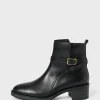 Pablo Boots en cuir à sangle - PAUL Noir Outlet