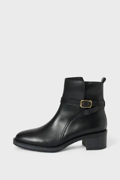 Pablo Boots en cuir à sangle - PAUL Noir Outlet
