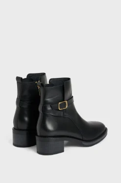 Pablo Boots en cuir à sangle - PAUL Noir Outlet