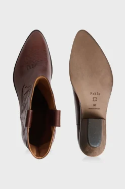 Pablo Bottes santiag en cuir - BILLY Marron Best