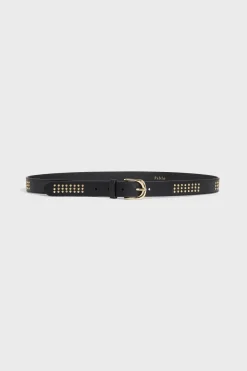 Pablo Ceinture en cuir avec studs - MIA Noir Clearance