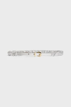 Pablo Ceinture en cuir élastiqué - DEVI Argent Outlet