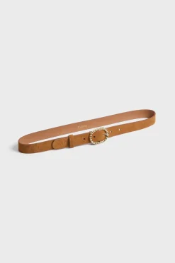 Pablo Ceinture en cuir velours - ROMA Camel Best