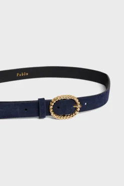 Pablo Ceinture en cuir velours - ROMA Marine Online