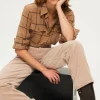 Pablo Chemise à carreaux et lurex - BEGONIE Caramel Online