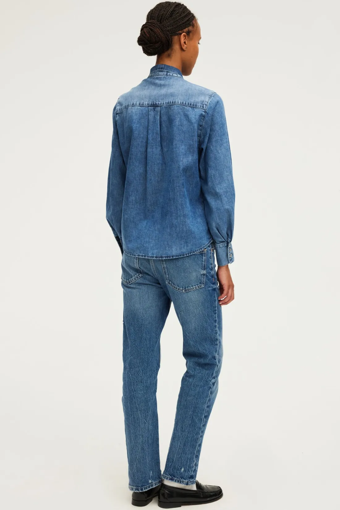 Pablo Chemise en jean et col lavallière - BRYONY Jeans Store