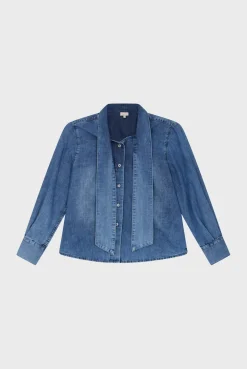 Pablo Chemise en jean et col lavallière - BRYONY Jeans Store