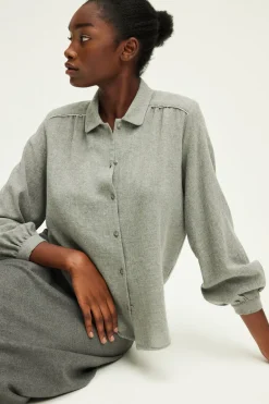 Pablo Chemise en laine mélangée - BERMA GrisChiné Cheap