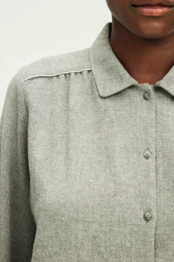 Pablo Chemise en laine mélangée - BERMA GrisChiné Cheap