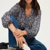 Pablo Chemise en mousseline fleurie - BELODIE Encre Sale