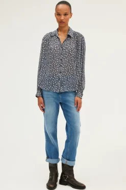 Pablo Chemise en mousseline fleurie - BRAILLE Indigo Discount