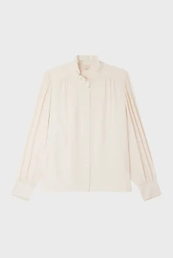 Pablo Chemise fluide à col montant - BRUNHILDE Beigerosé Clearance