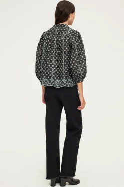 Pablo Chemise imprimée brodée en coton - BABI Noir Store