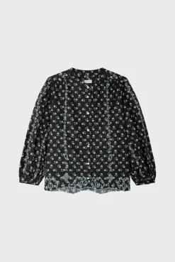 Pablo Chemise imprimée brodée en coton - BABI Noir Store