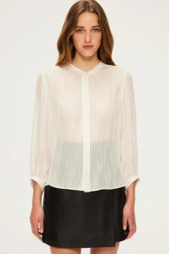 Pablo Chemise légère à lurex - BELMINA Ecru Cheap