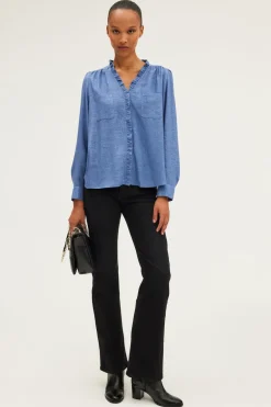Pablo Chemise lurex à volants - BERWYN Nuage Clearance