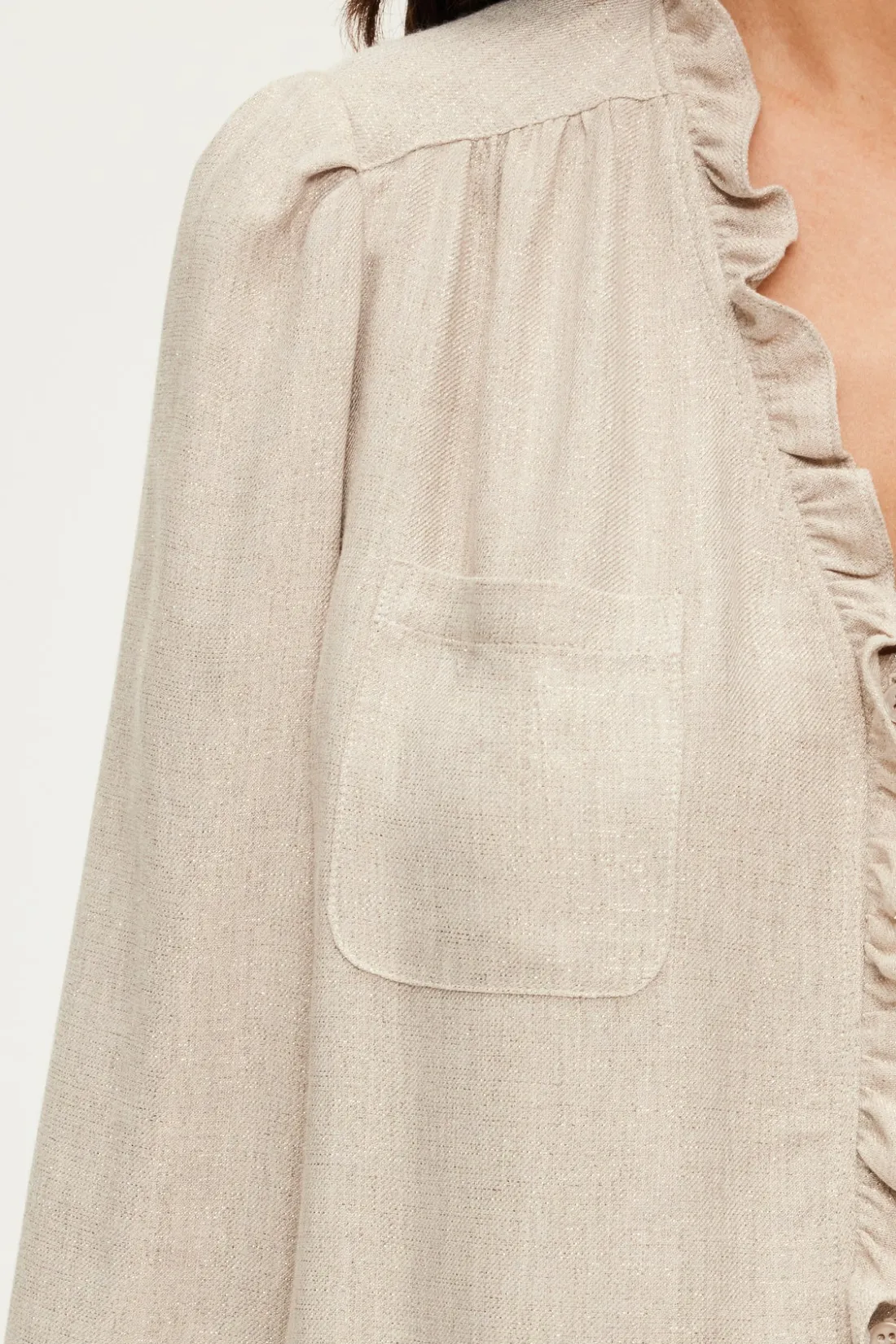 Pablo Chemise lurex à volants - BERWYN Beigerosé Best Sale