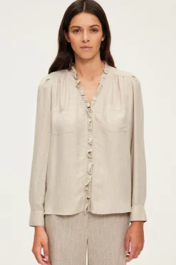 Pablo Chemise lurex à volants - BERWYN Beigerosé Best Sale