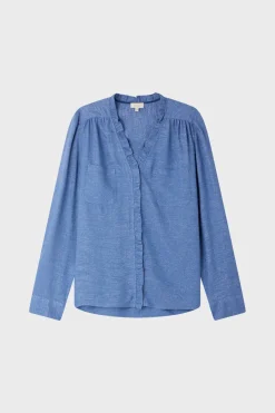 Pablo Chemise lurex à volants - BERWYN Nuage Clearance