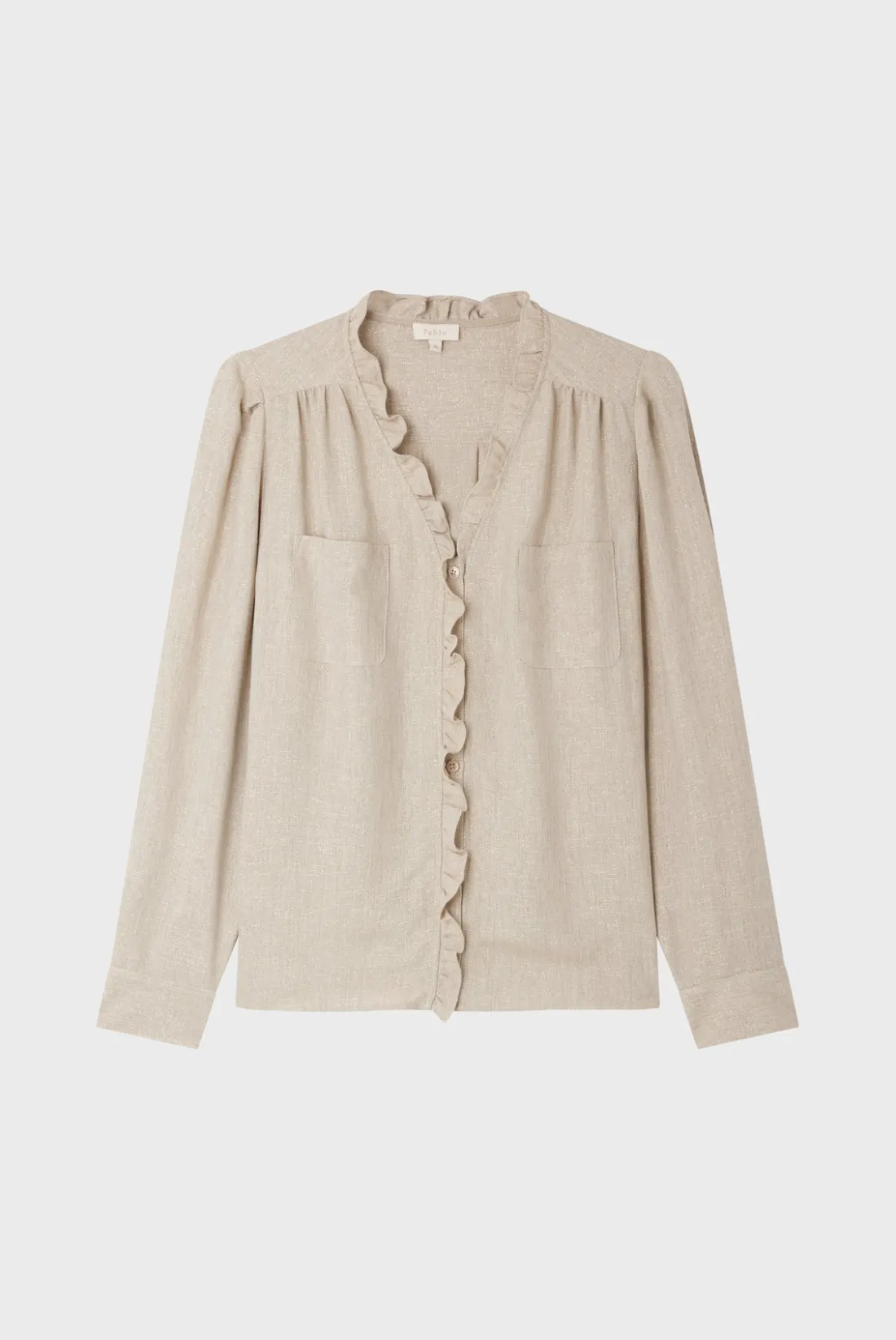 Pablo Chemise lurex à volants - BERWYN Beigerosé Best Sale