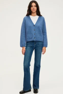 Pablo Gilet bleu chiné à col V - JOZIE Bleuocean Best Sale