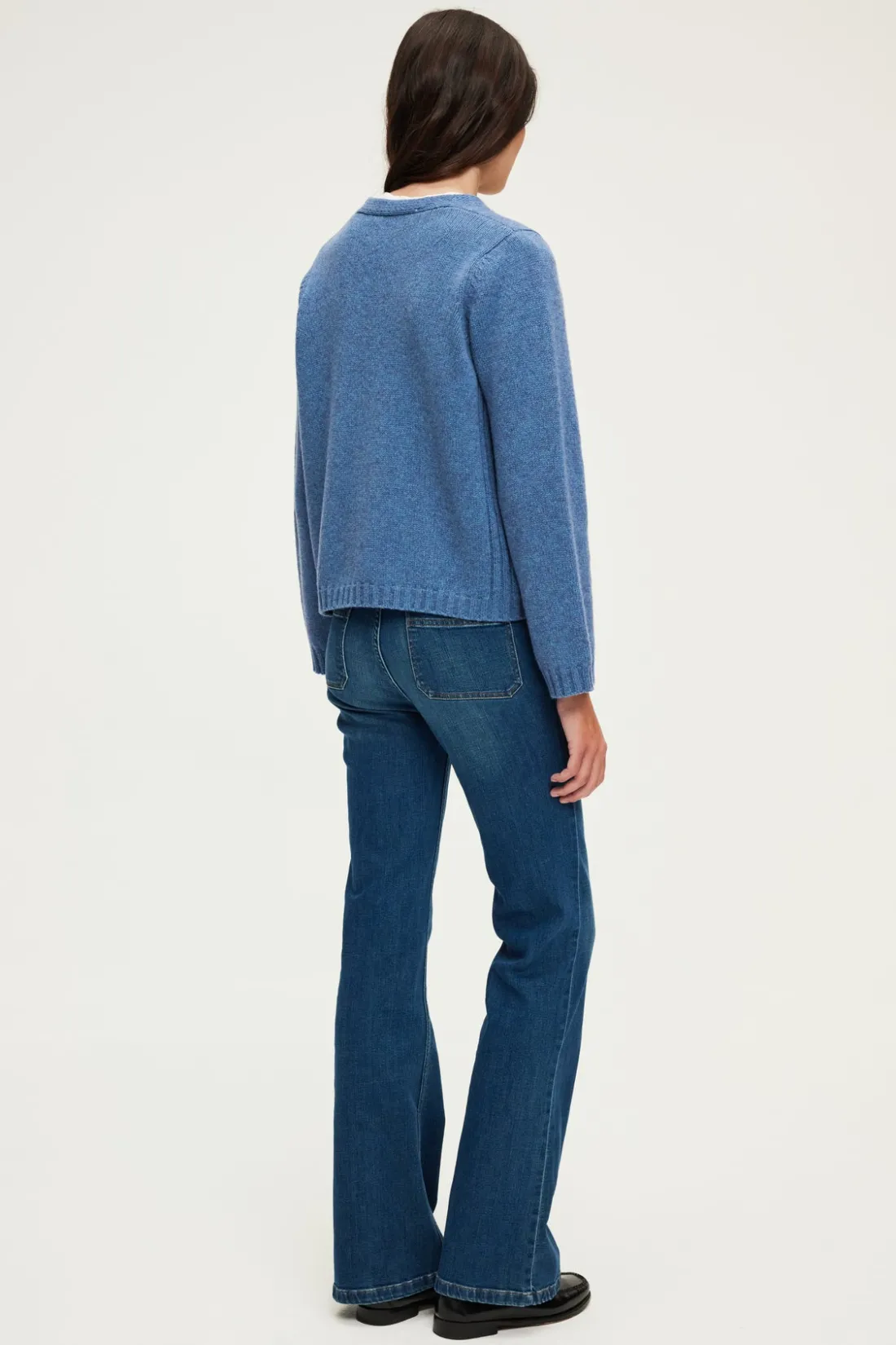 Pablo Gilet bleu chiné à col V - JOZIE Bleuocean Best Sale