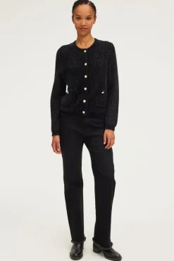 Pablo Gilet chenille et lurex - JACINTHA Noir Sale