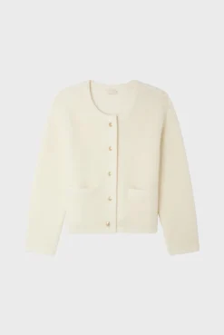 Pablo Gilet écru à boutons dorés - JOURDIE Ecru Clearance