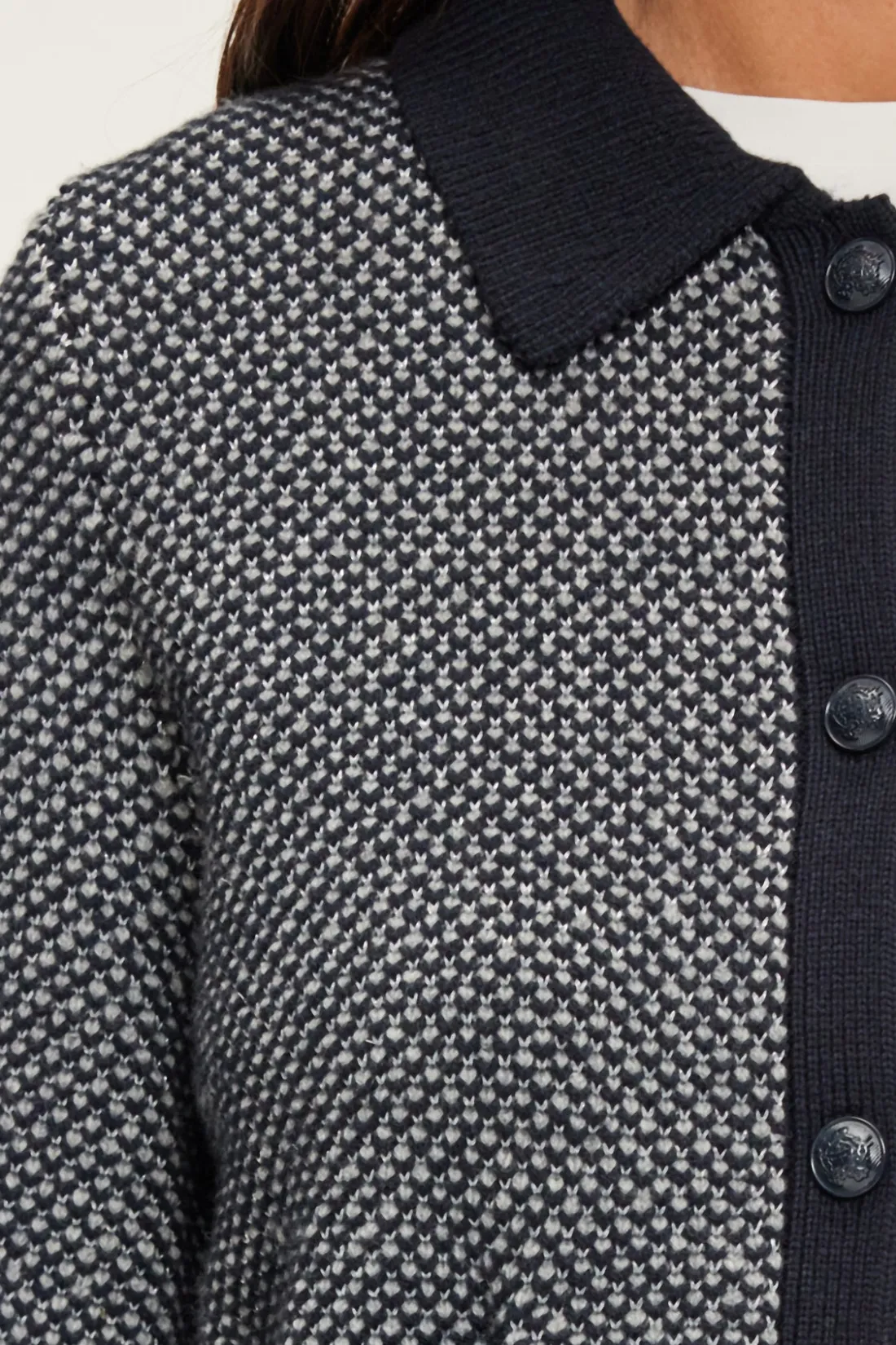 Pablo Gilet en laine à col polo - JAN Marine Discount